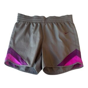 Nike Dri-FIT Women’s Running Shorts – Size S‎ – Brown & Purple Trim